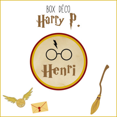 BOX décoration personnalisée fête Harry P. Magicien