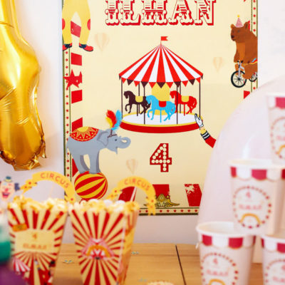 BOX décoration personnalisée fête Circus